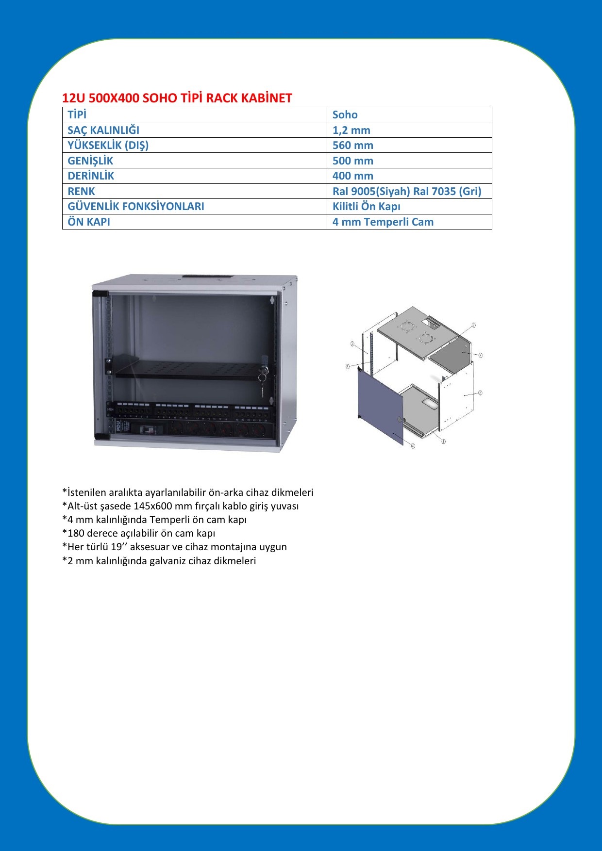 12U 500X400 SOHO KABİNET DATASHEET-1